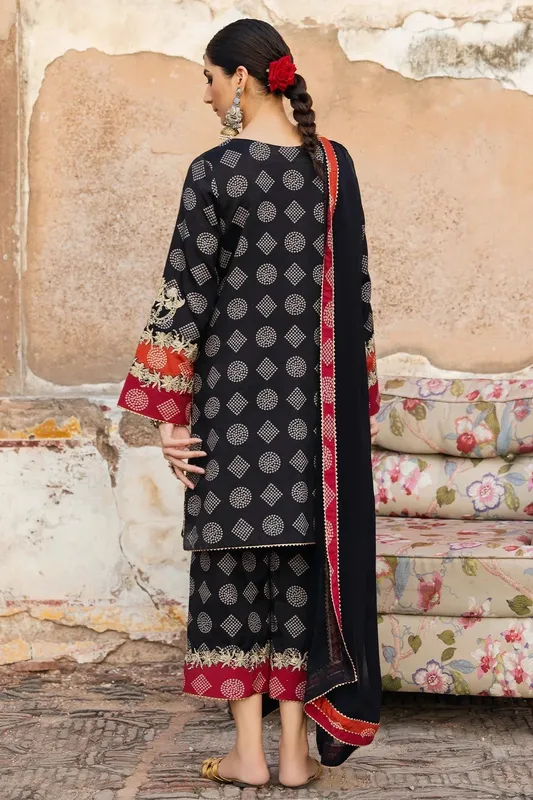 Charizma Festive Pret Black Raw Silk – view 1 – Poshaq