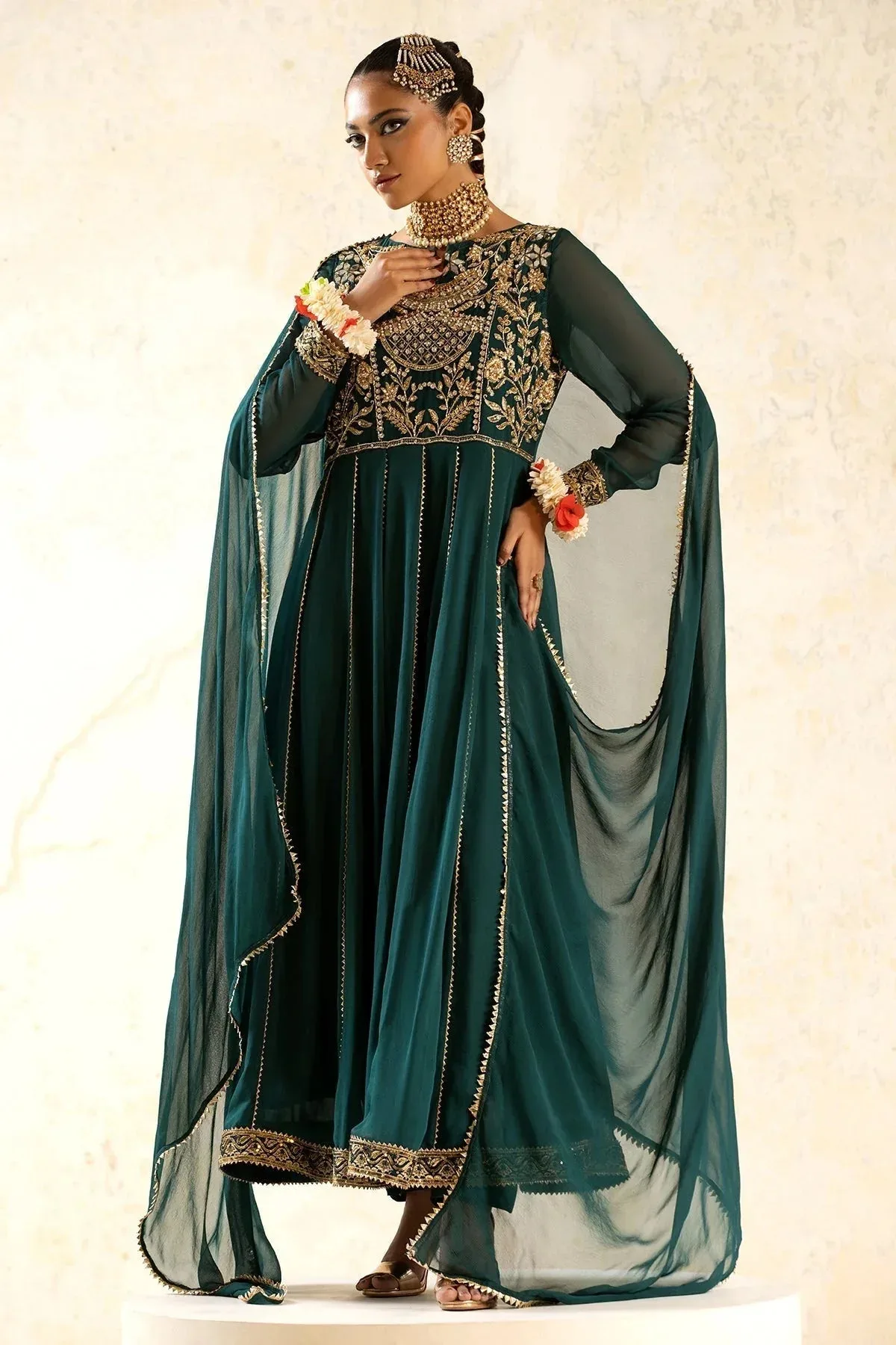 Charizma Festive Pret Green Raw Silk – view 5 – Poshaq