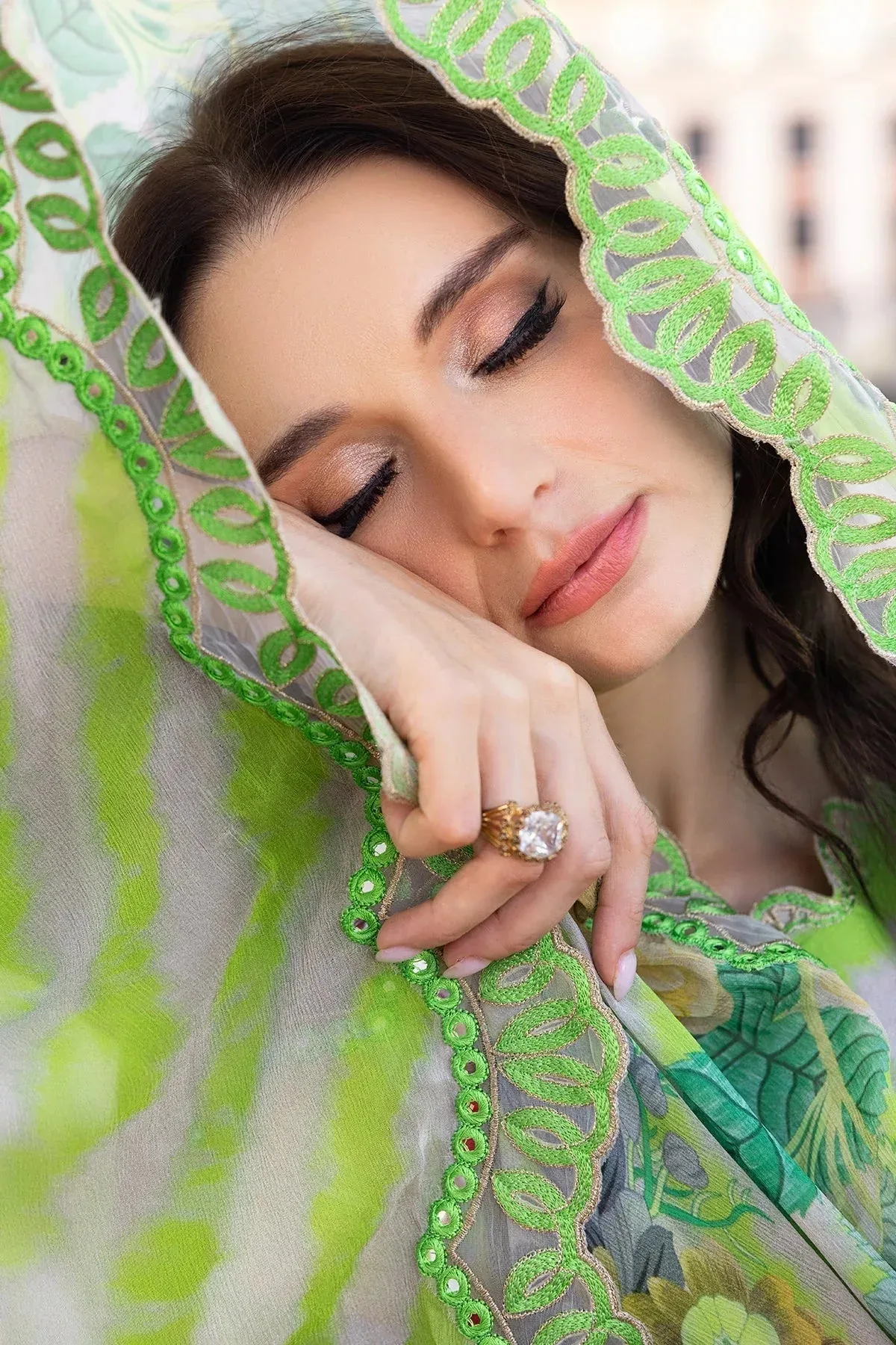 Charizma Agaz e Nou 25 Green Chiffon – view 3 – Poshaq