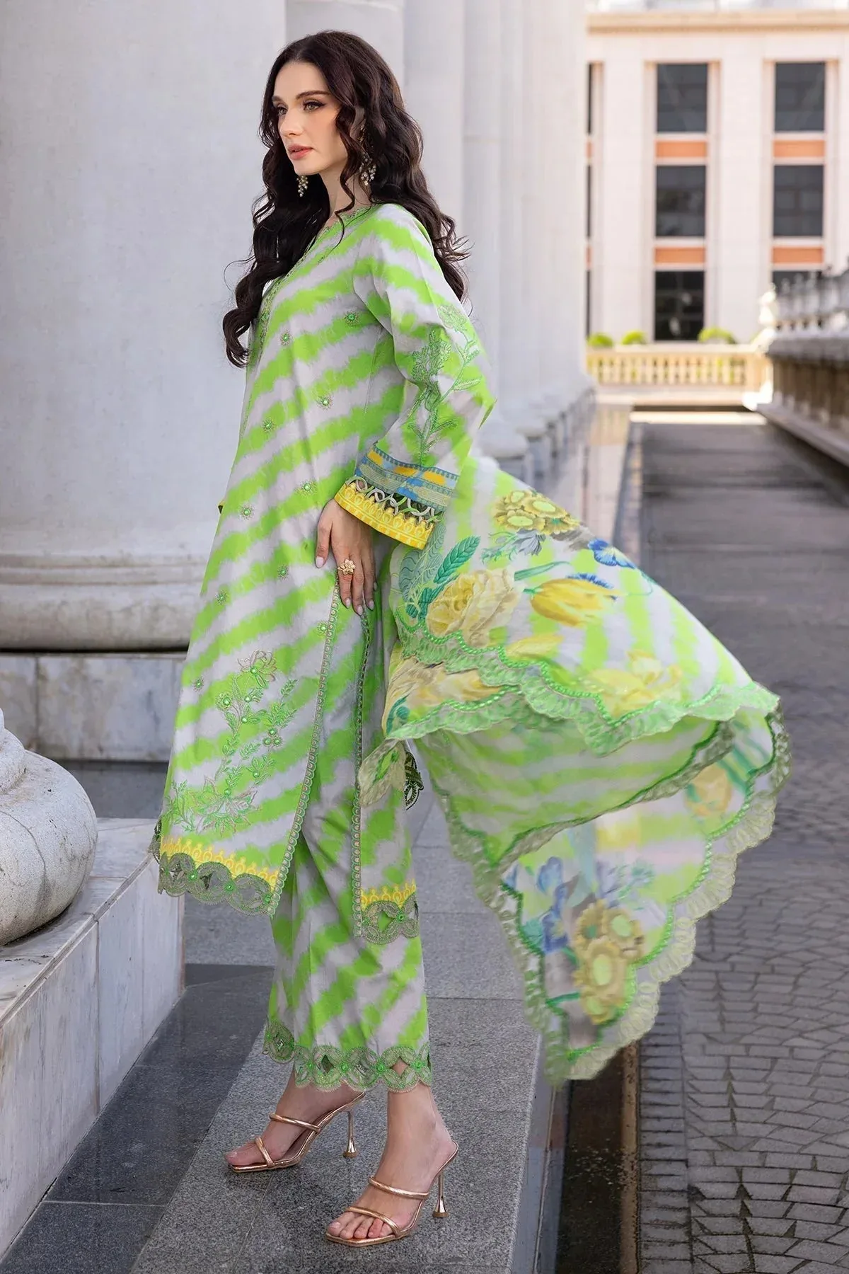 Charizma Agaz e Nou 25 Green Chiffon – view 5 – Poshaq