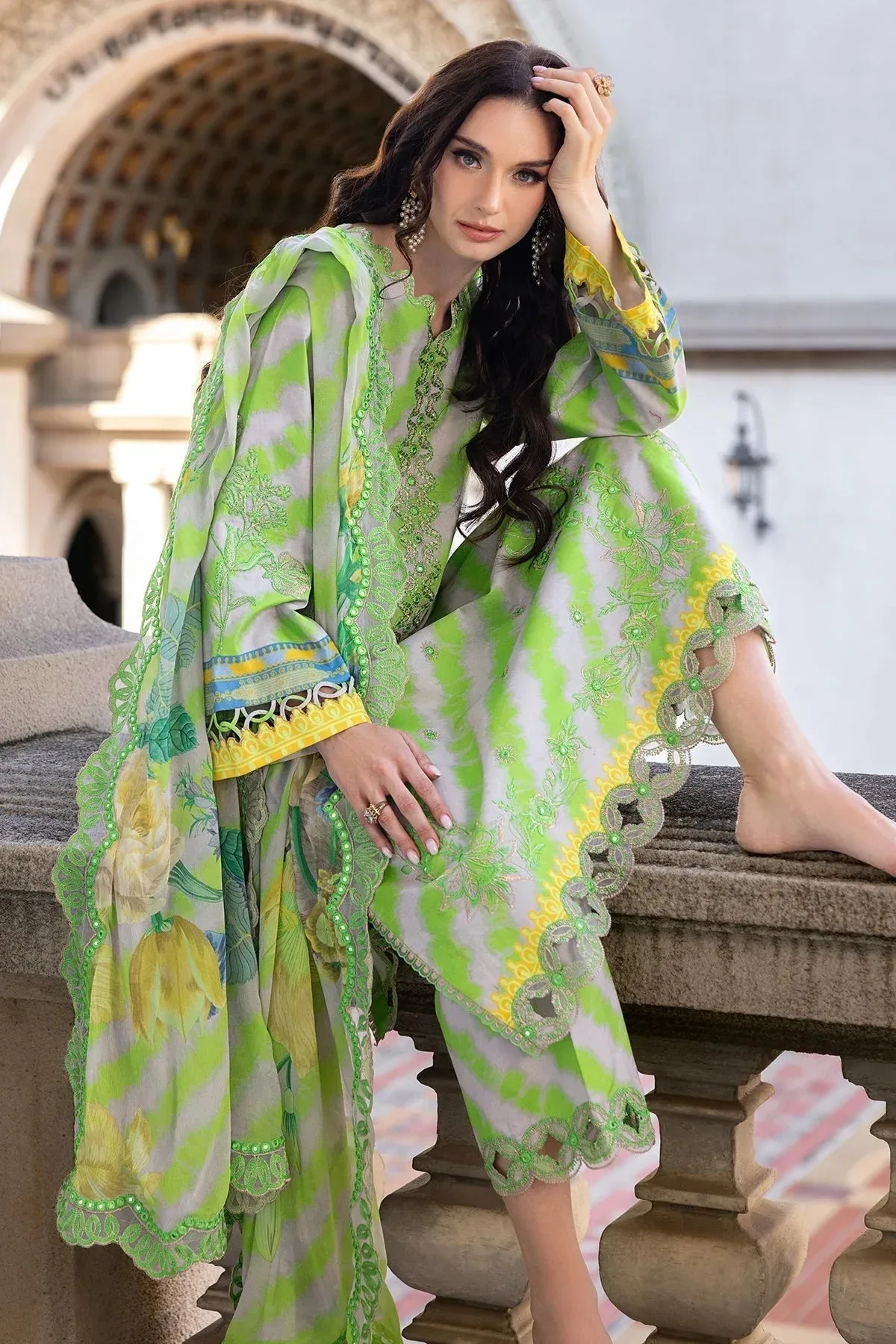 Charizma Agaz e Nou 25 Green Chiffon – view 6 – Poshaq