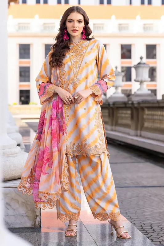 Charizma Agaz e Nou 25 Orange Chiffon – view 1 – Poshaq