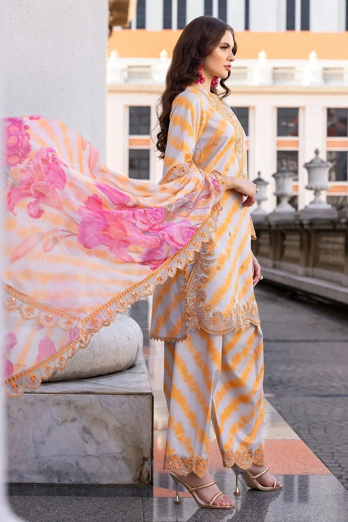 Charizma Agaz e Nou 25 Orange Chiffon – view 5 – Poshaq