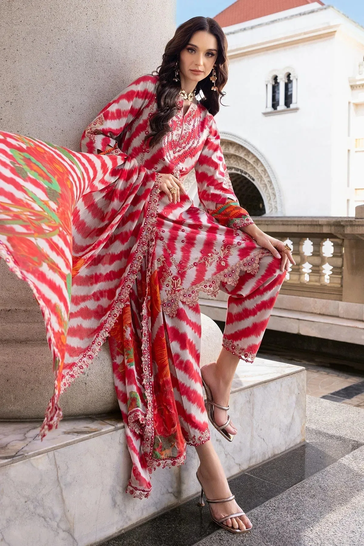 Charizma Agaz e Nou 25 Hot Pink Chiffon – view 6 – Poshaq