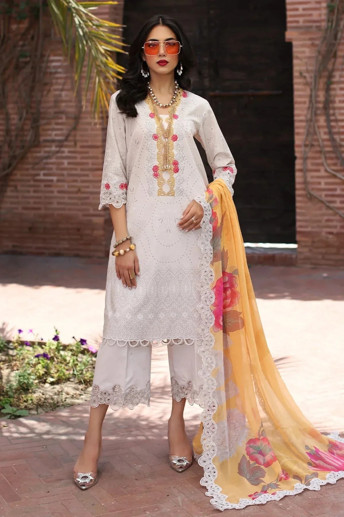 Charizma Combination 25 Off White Chiffon – view 1 – Poshaq