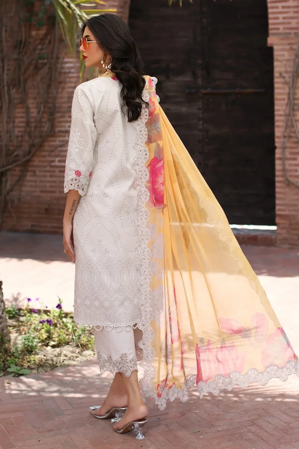 Charizma Combination 25 Off White Chiffon – view 2 – Poshaq