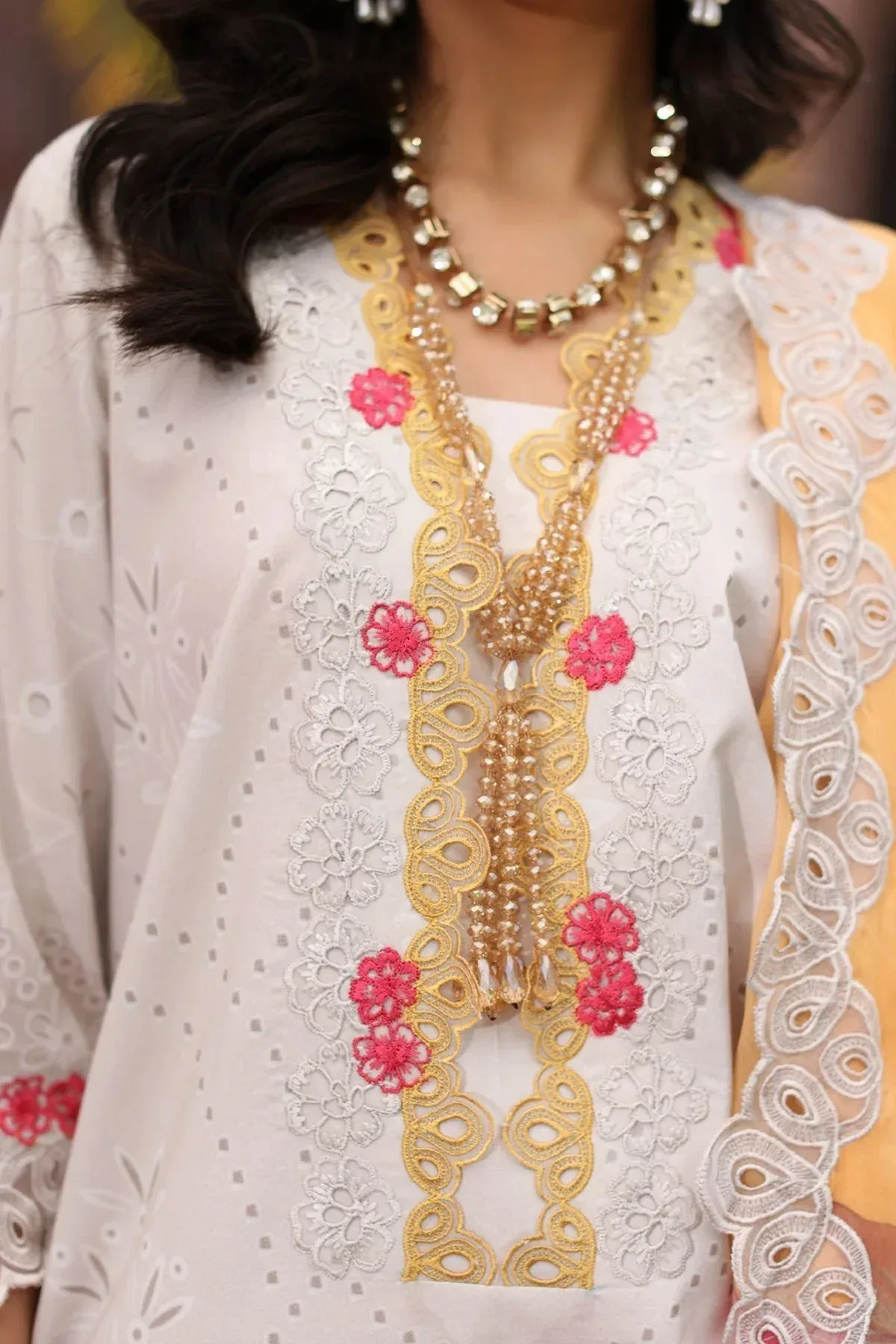 Charizma Combination 25 Off White Chiffon – view 3 – Poshaq