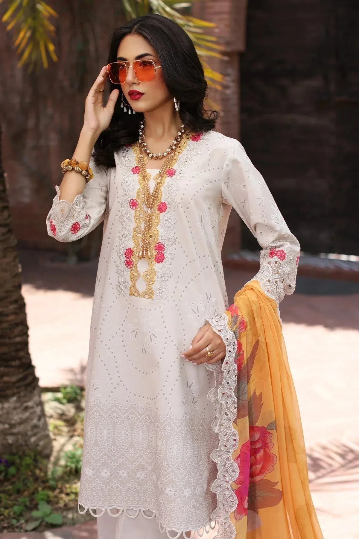 Charizma Combination 25 Off White Chiffon – view 5 – Poshaq