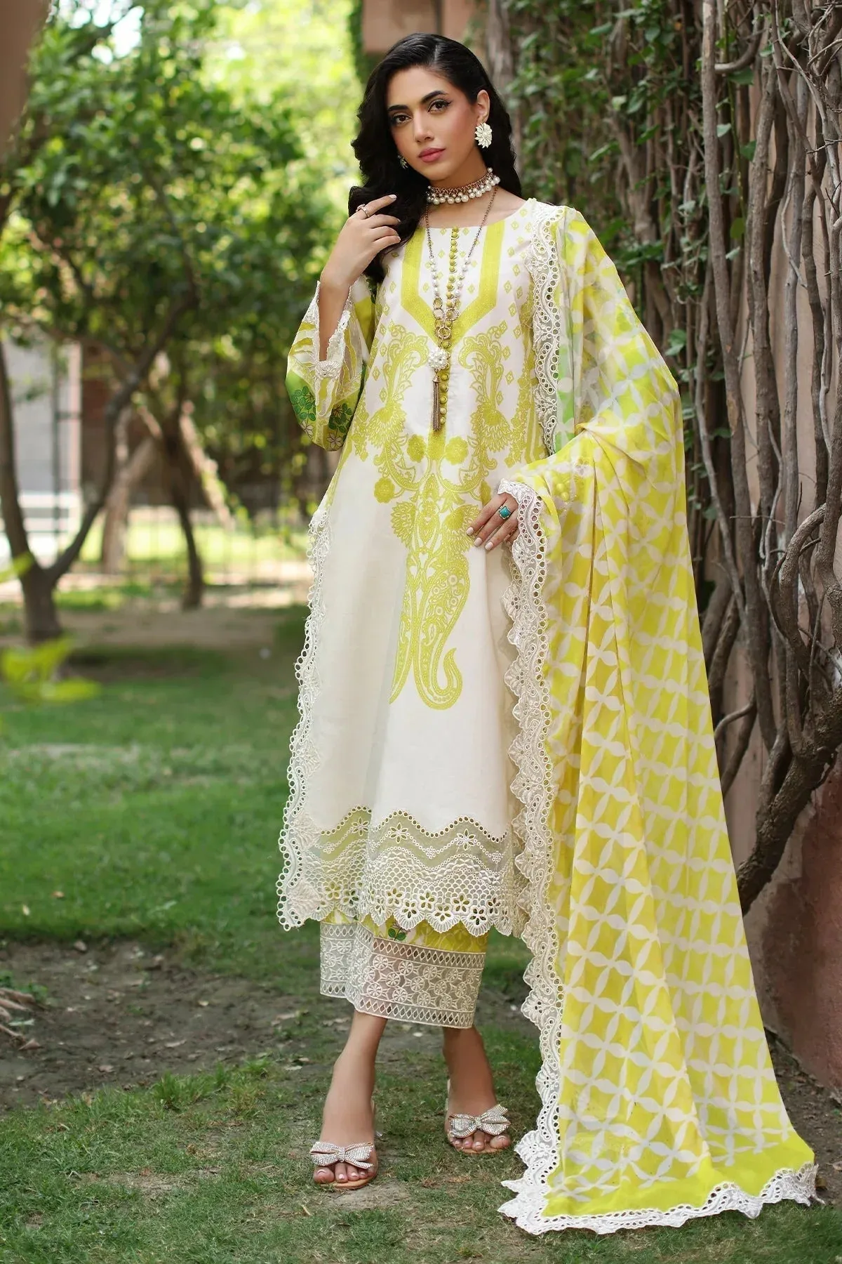Charizma Combination 25 Off White Chiffon – view 5 – Poshaq