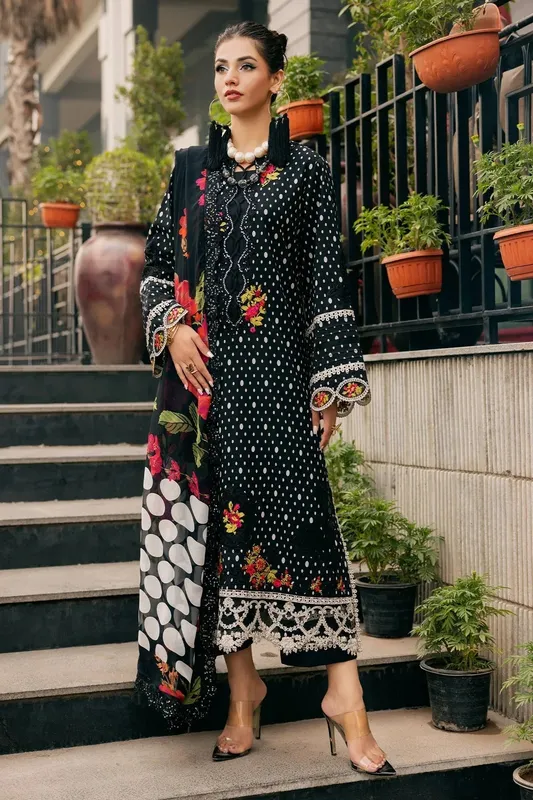 Charizma Swiss Miss Voil Collection Black Chiffon – view 1 – Poshaq