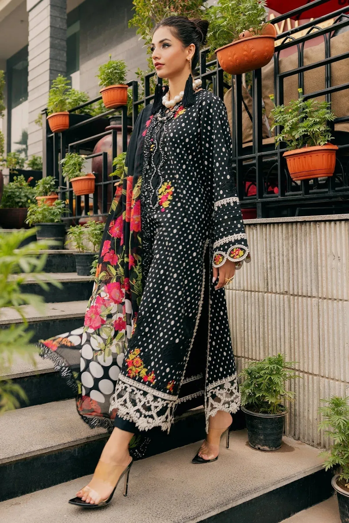Charizma Swiss Miss Voil Collection Black Chiffon – view 3 – Poshaq