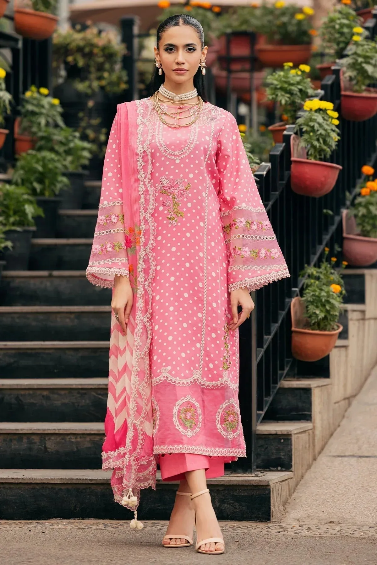Charizma Swiss Miss Voil Collection Pink Chiffon – view 1 – Poshaq