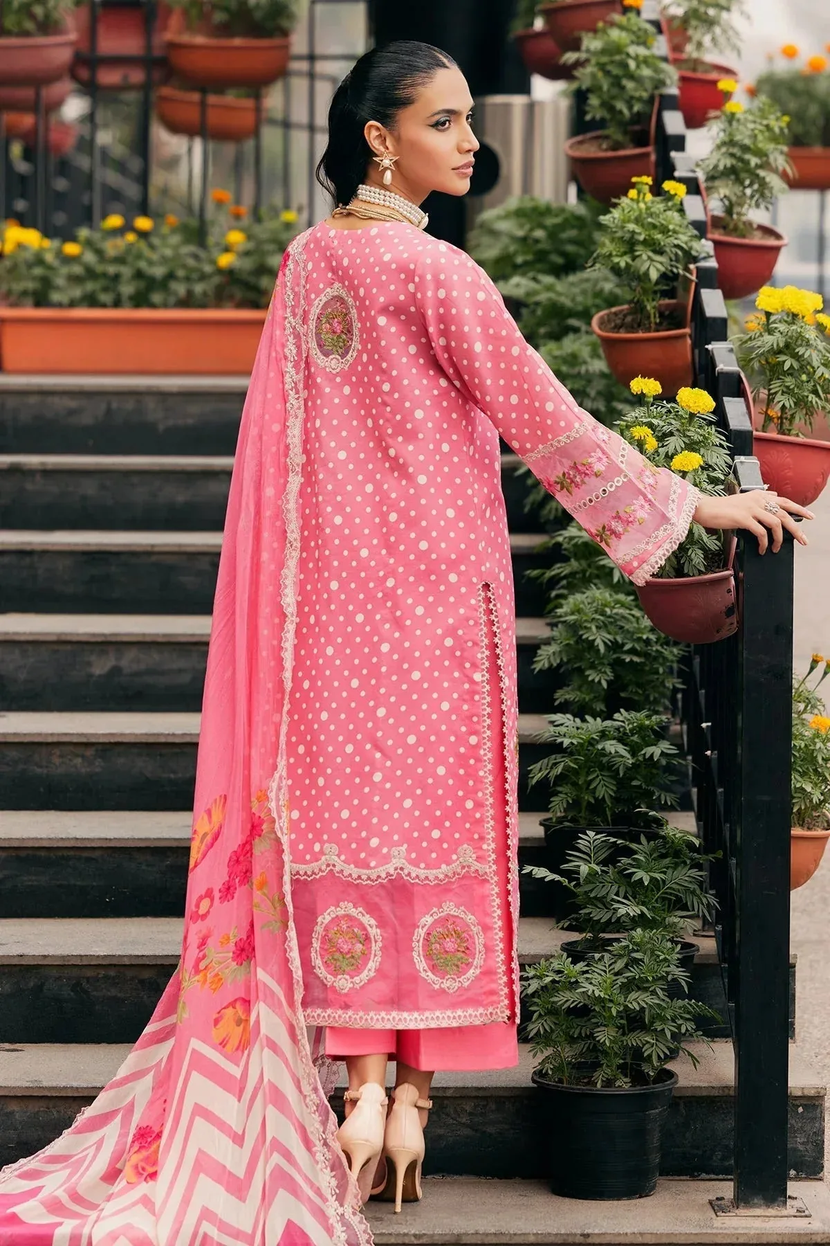 Charizma Swiss Miss Voil Collection Pink Chiffon – view 2 – Poshaq
