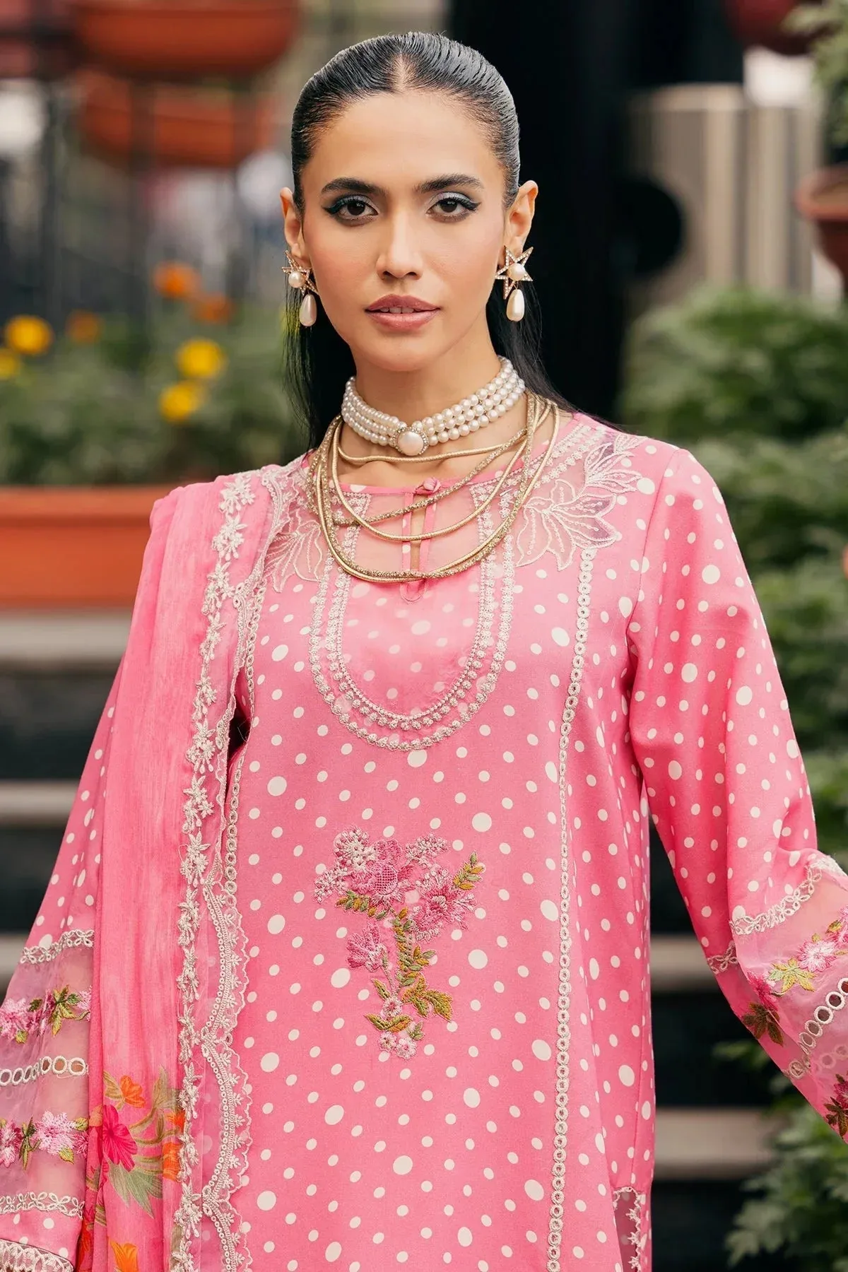 Charizma Swiss Miss Voil Collection Pink Chiffon – view 3 – Poshaq