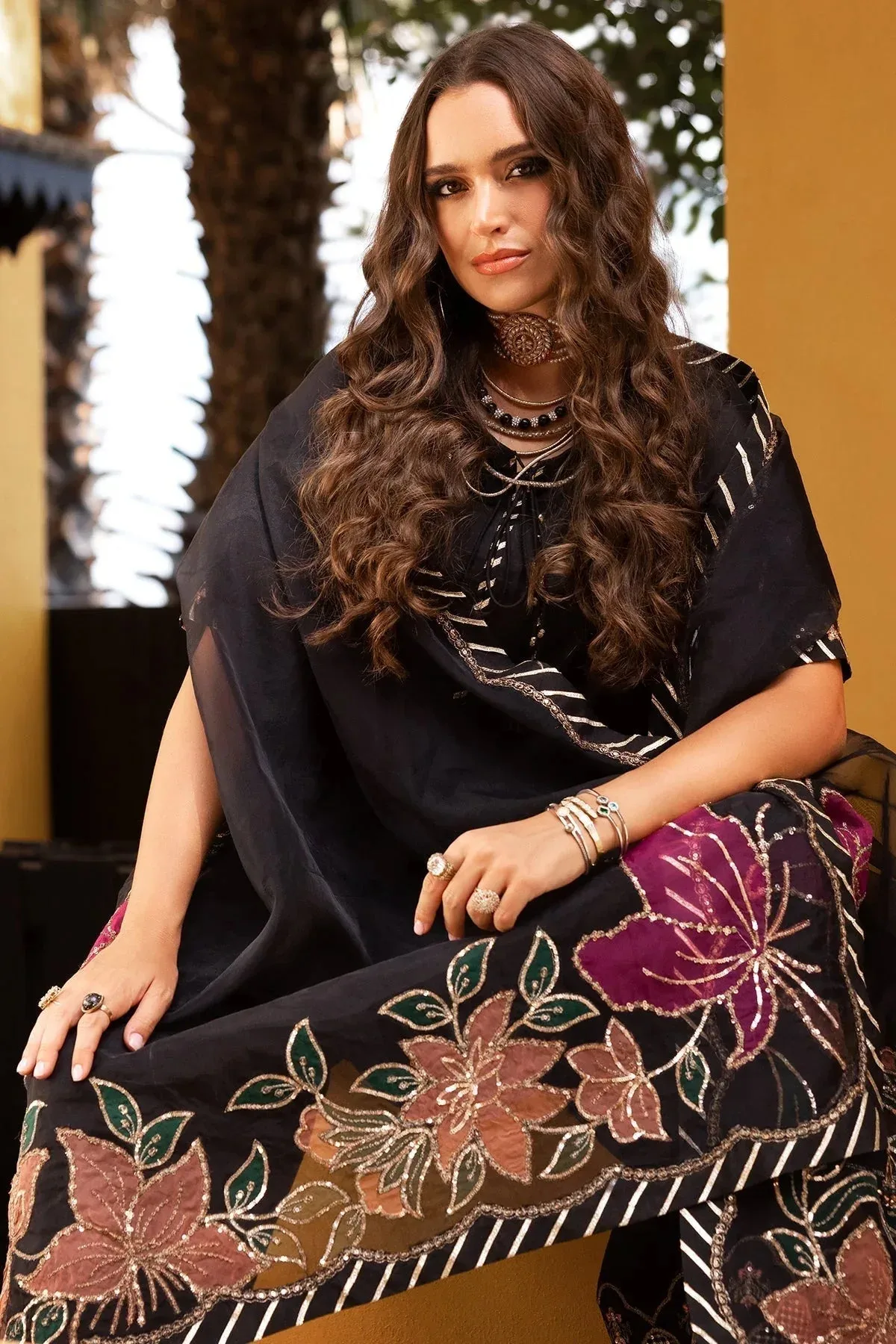 Charizma Festive Pret Black Raw Silk – view 4 – Poshaq