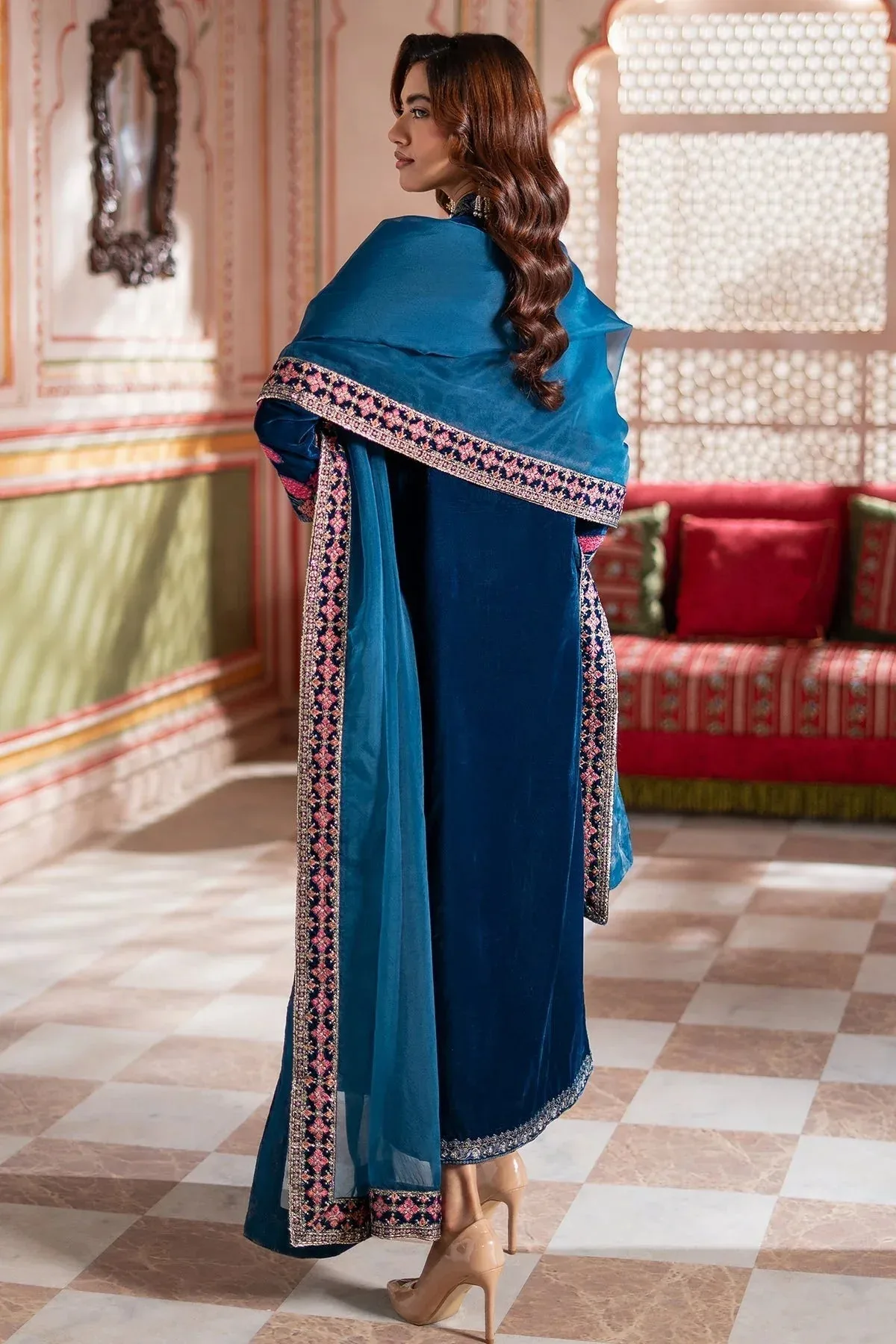 Charizma Signora Velvet Zinc Organza – view 2 – Poshaq
