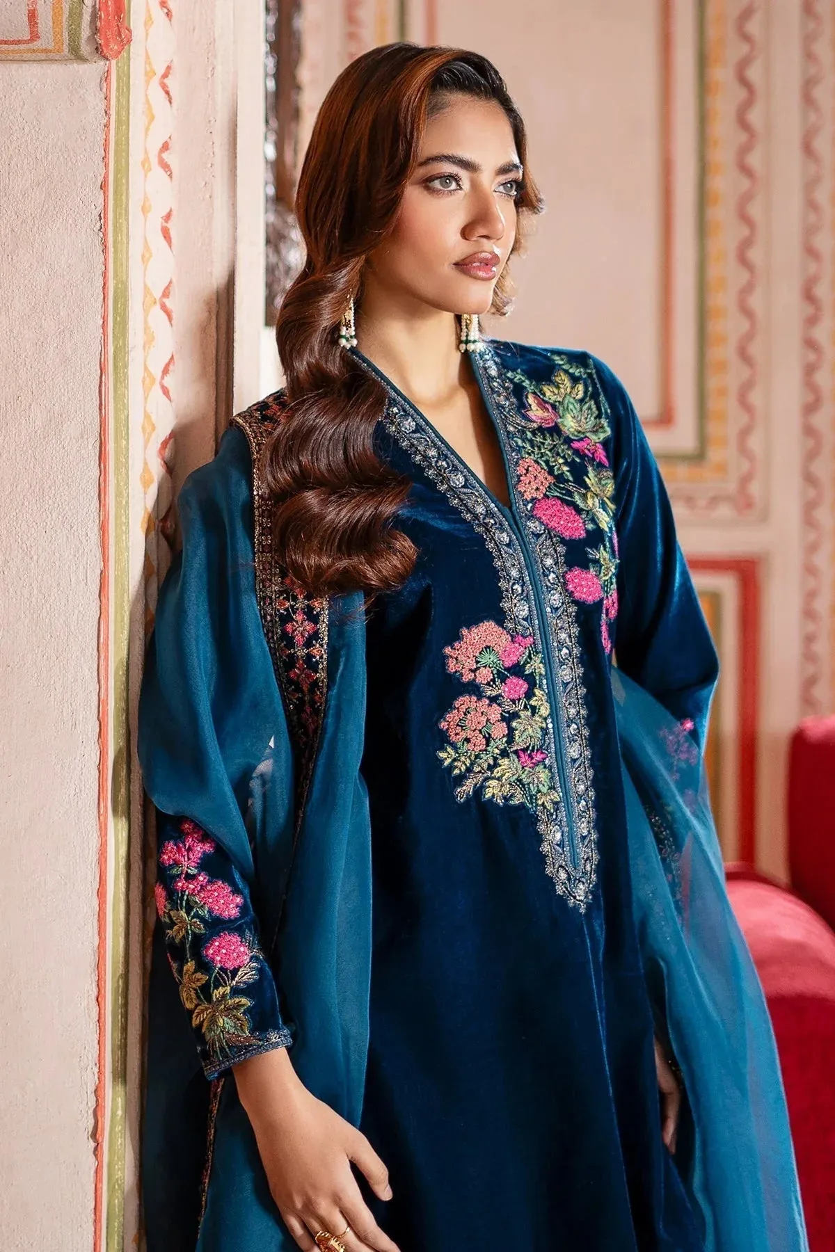 Charizma Signora Velvet Zinc Organza – view 3 – Poshaq