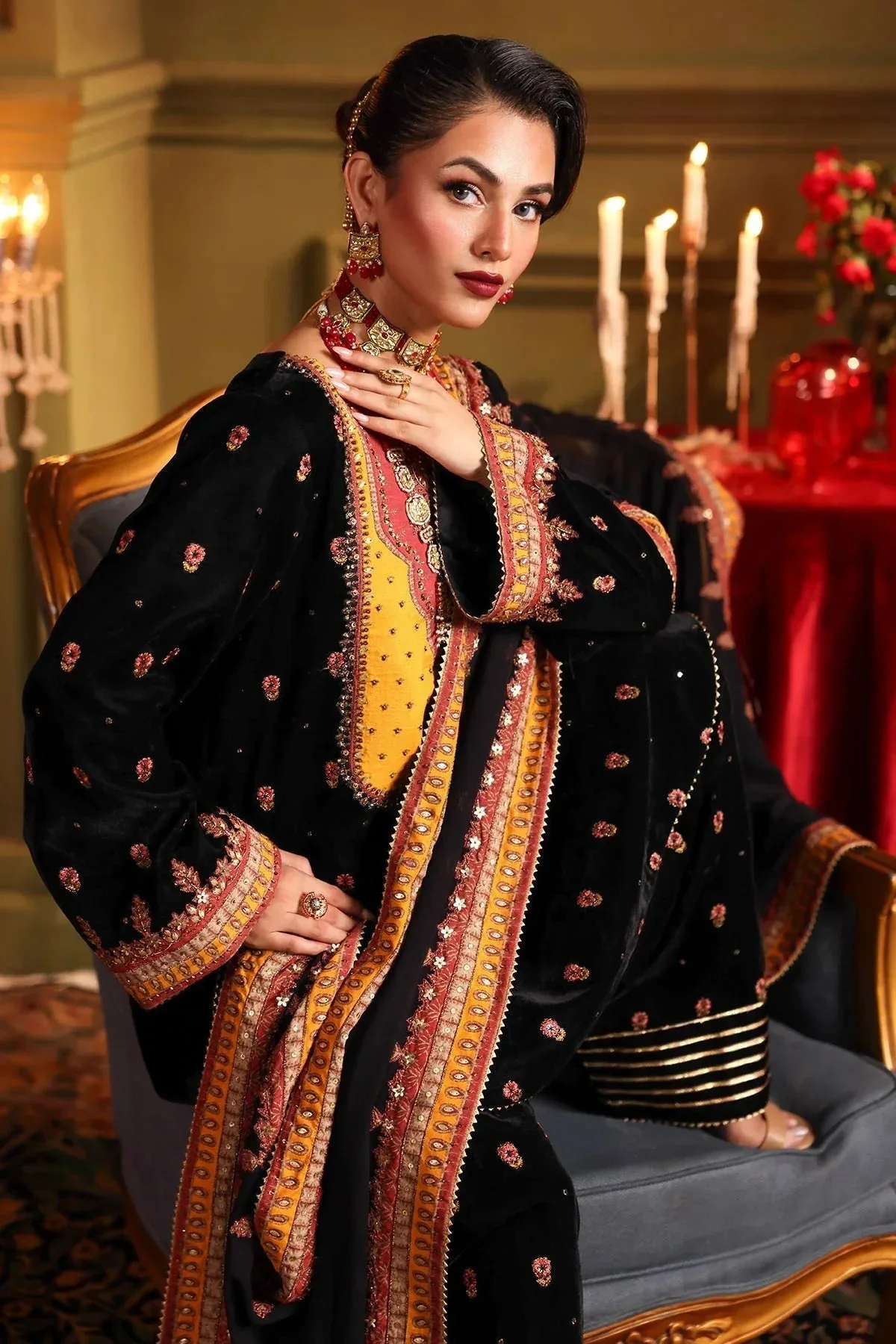 Charizma Signora Velvet Black Chiffon – view 7 – Poshaq