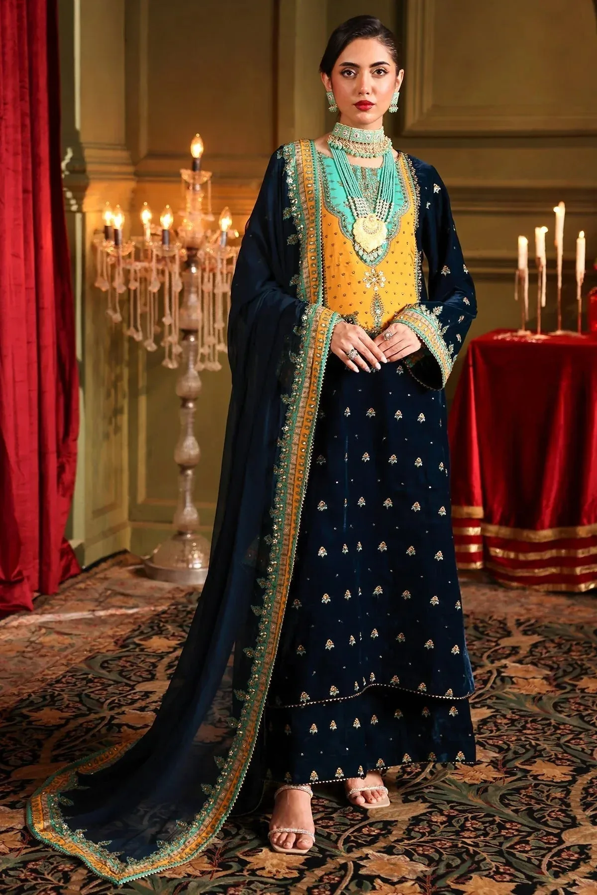Charizma Signora Velvet Zinc Chiffon – view 1 – Poshaq