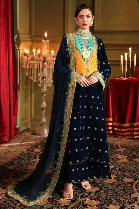 Charizma Signora Velvet Zinc Chiffon – view 1 – Poshaq