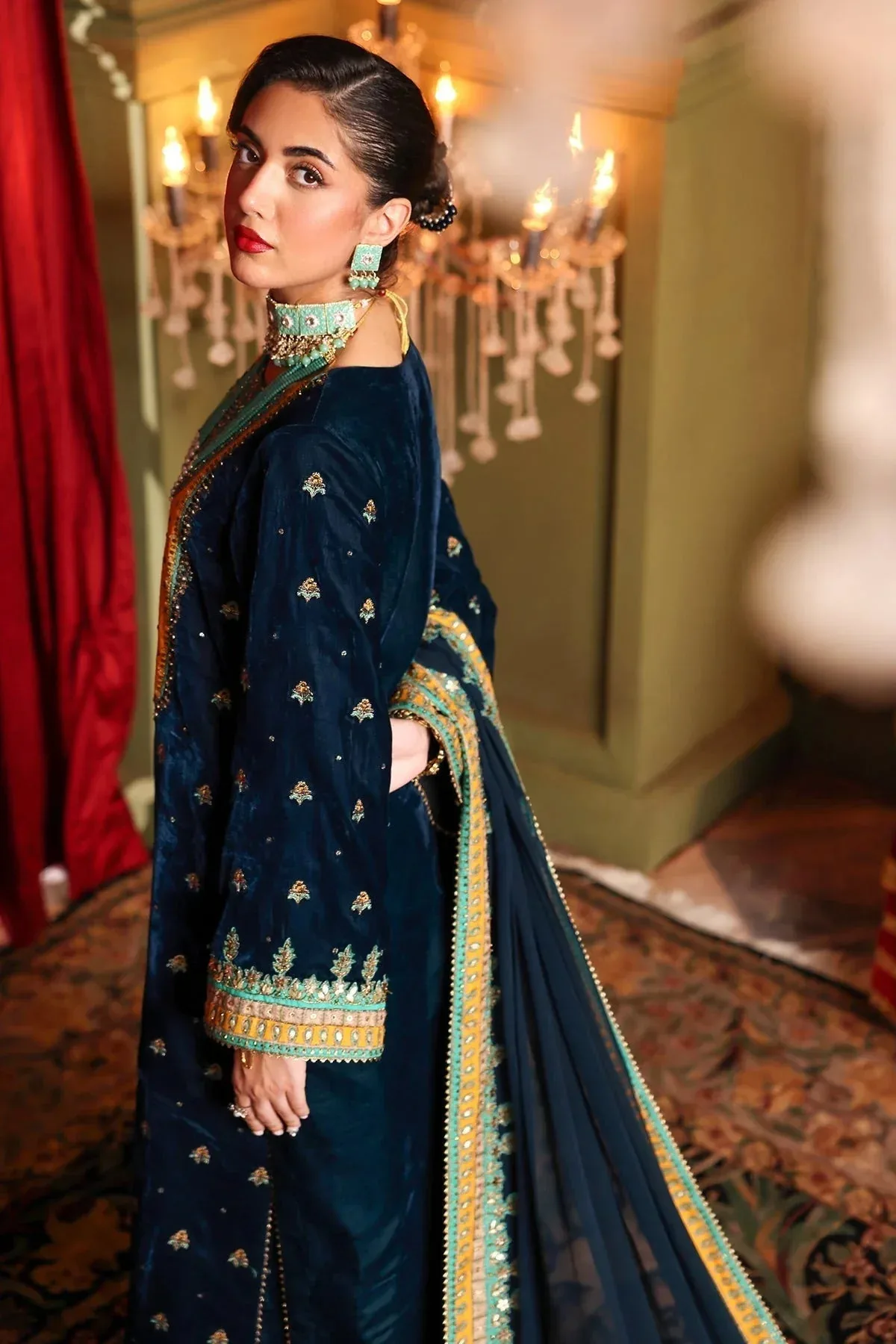 Charizma Signora Velvet Zinc Chiffon – view 4 – Poshaq