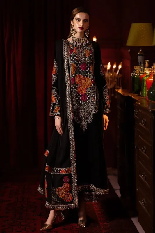 Charizma Signora Velvet Black Chiffon – view 1 – Poshaq