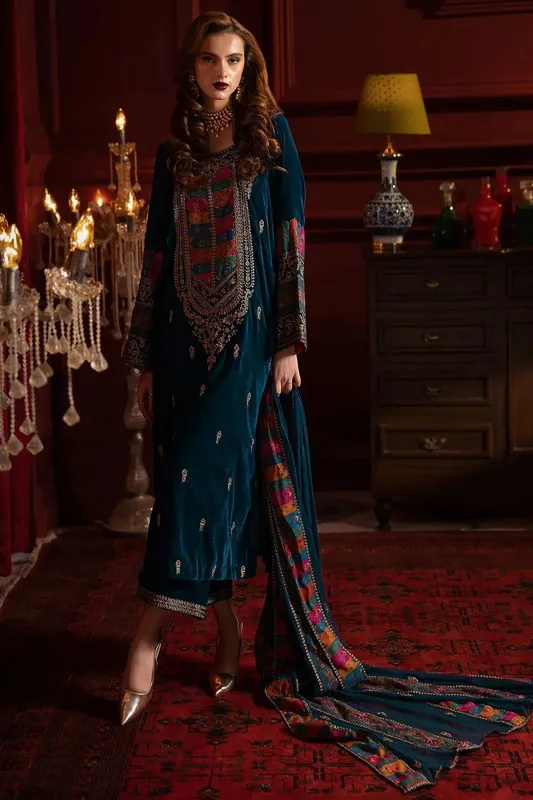 Charizma Signora Velvet Zinc Chiffon – view 1 – Poshaq