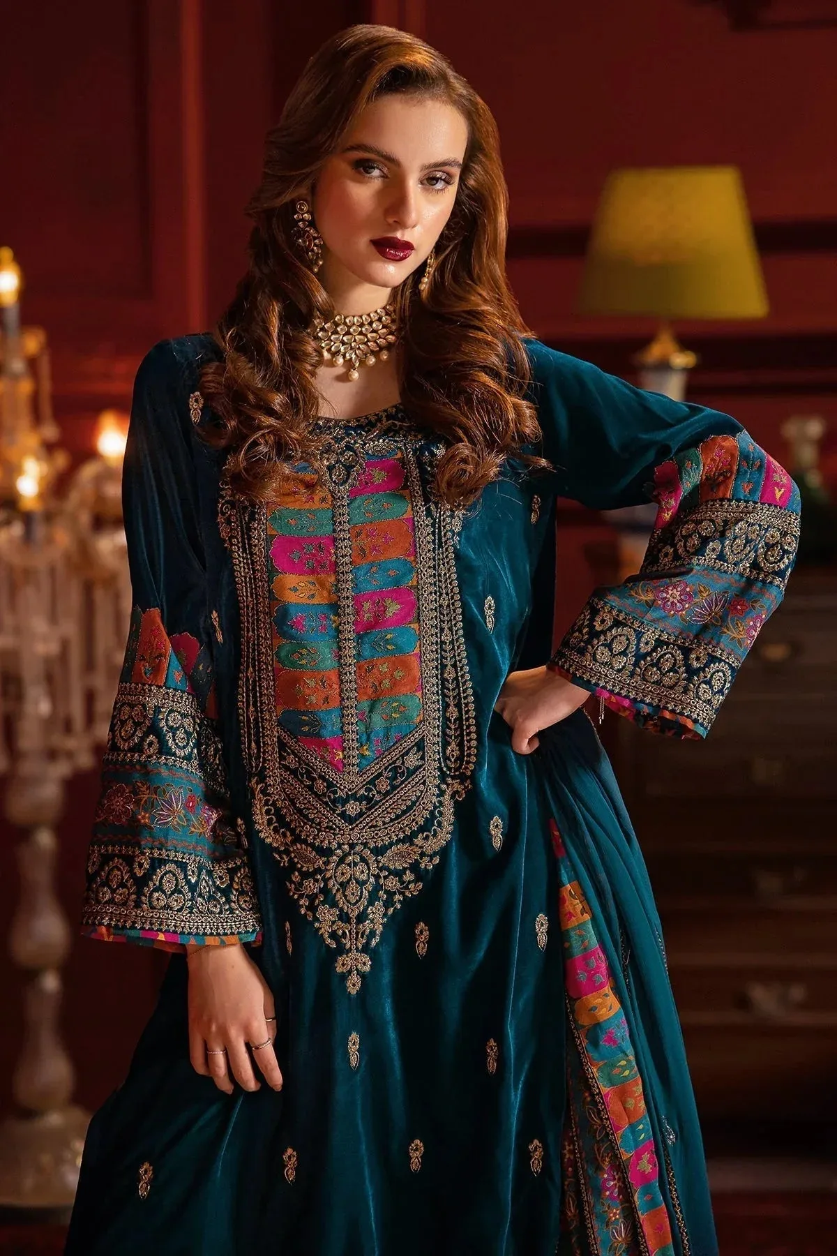 Charizma Signora Velvet Zinc Chiffon – view 3 – Poshaq