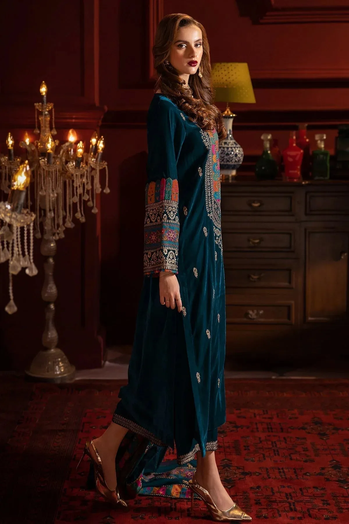 Charizma Signora Velvet Zinc Chiffon – view 4 – Poshaq