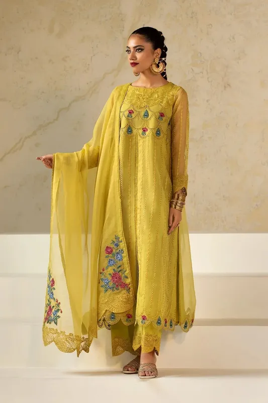 Charizma Festive Pret Gold Raw Silk – view 1 – Poshaq