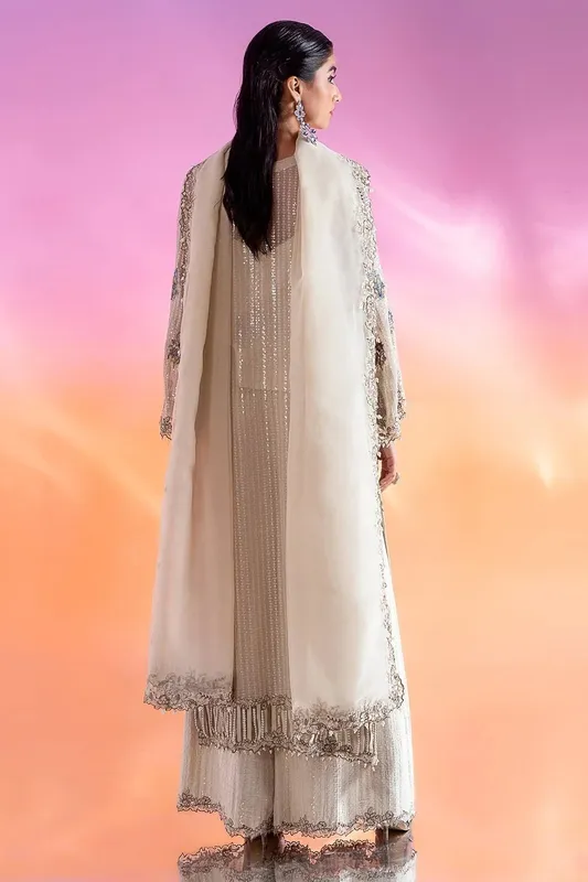 Charizma Festive Pret Off White Raw Silk – view 1 – Poshaq