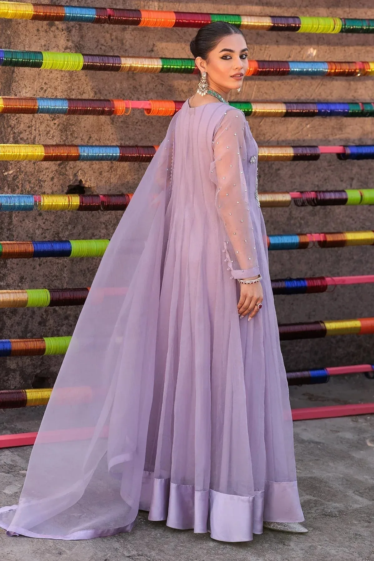 Charizma Festive Pret Lilac Raw Silk – view 1 – Poshaq