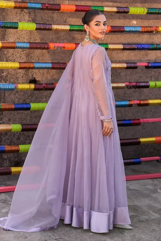 Charizma Festive Pret Lilac Raw Silk – view 1 – Poshaq