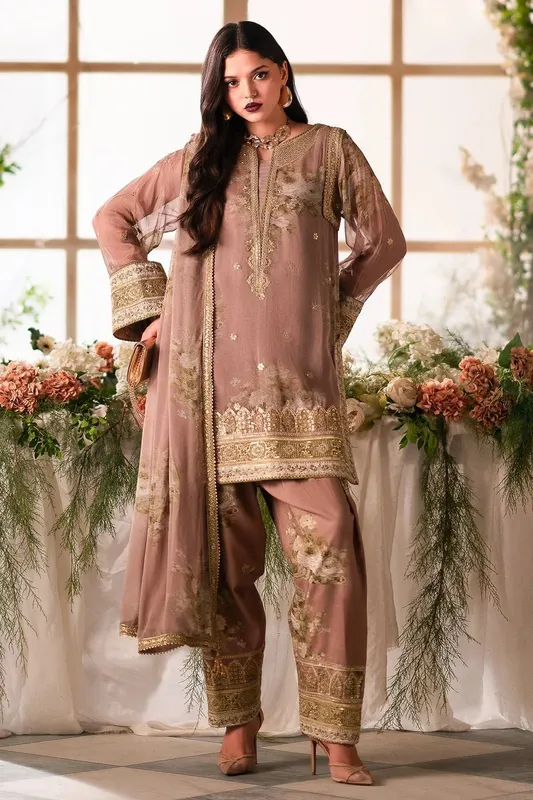 Charizma Vasal Formals 24 Pink Raw Silk – view 1 – Poshaq