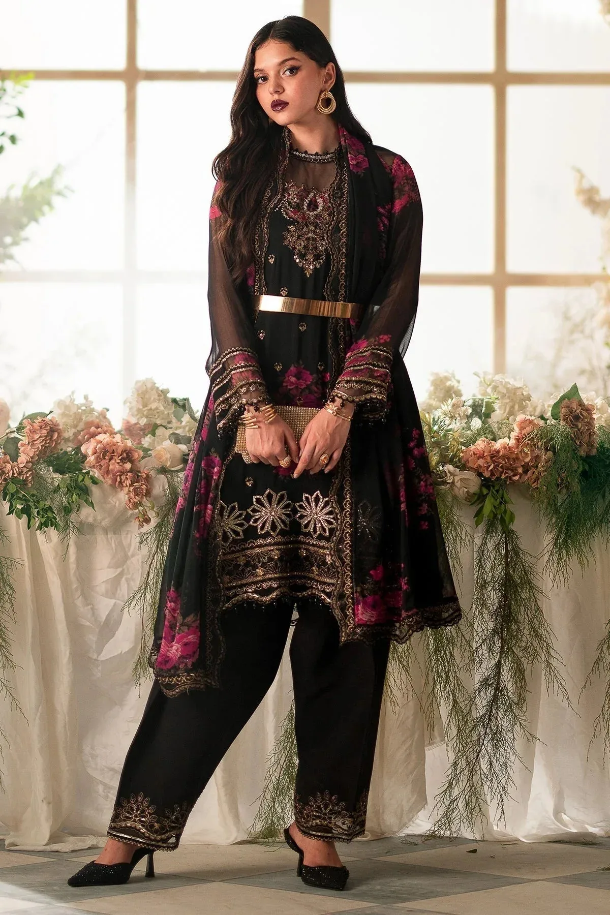 Charizma Vasal Formals 24 Black Raw Silk – view 1 – Poshaq