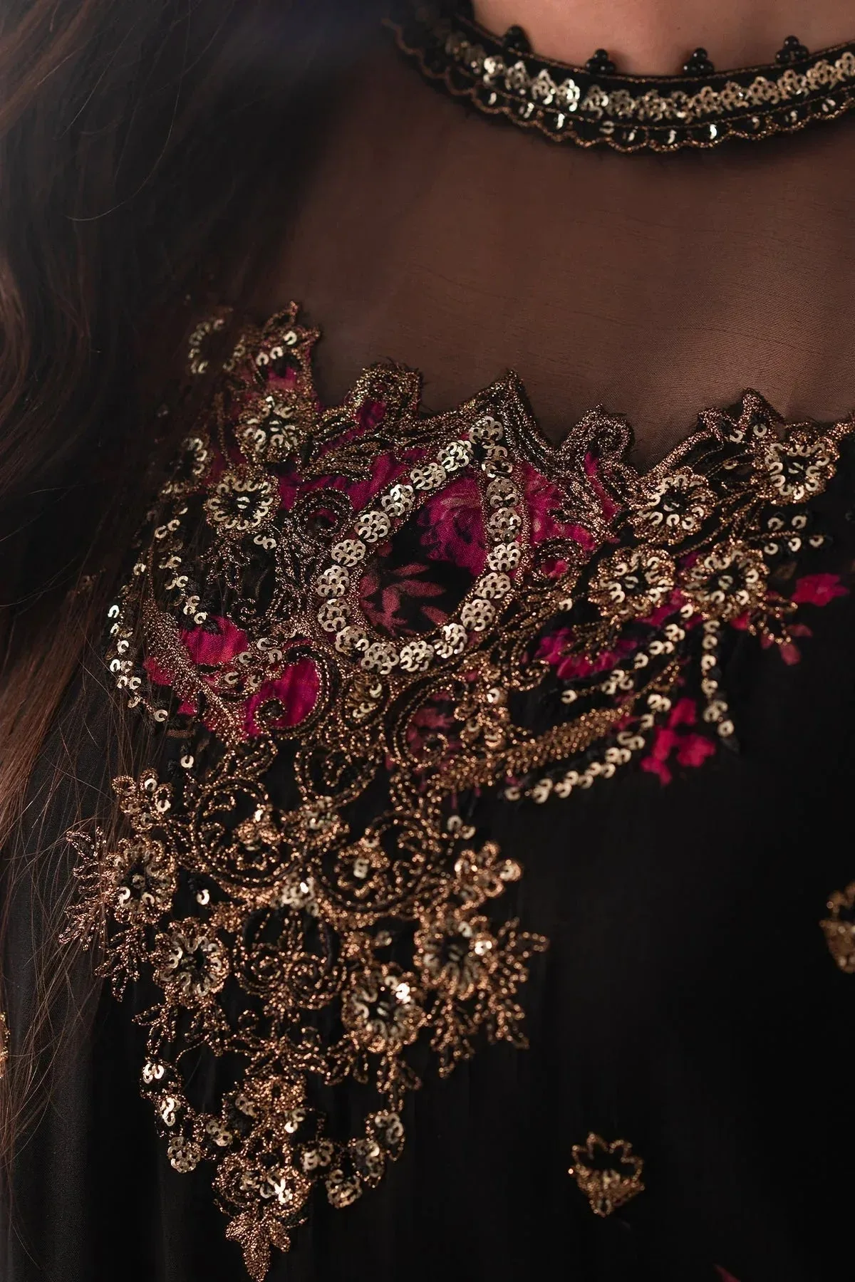 Charizma Vasal Formals 24 Black Raw Silk – view 3 – Poshaq