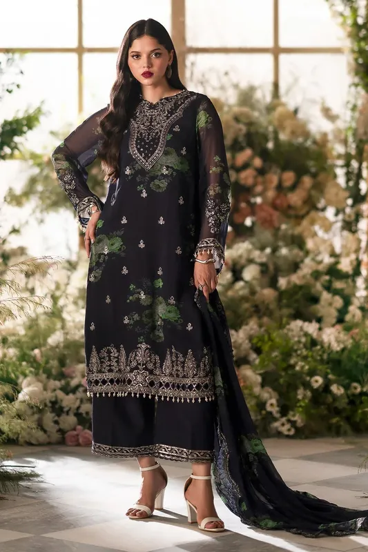 Charizma Vasal Formals 24 Black Raw Silk – view 1 – Poshaq