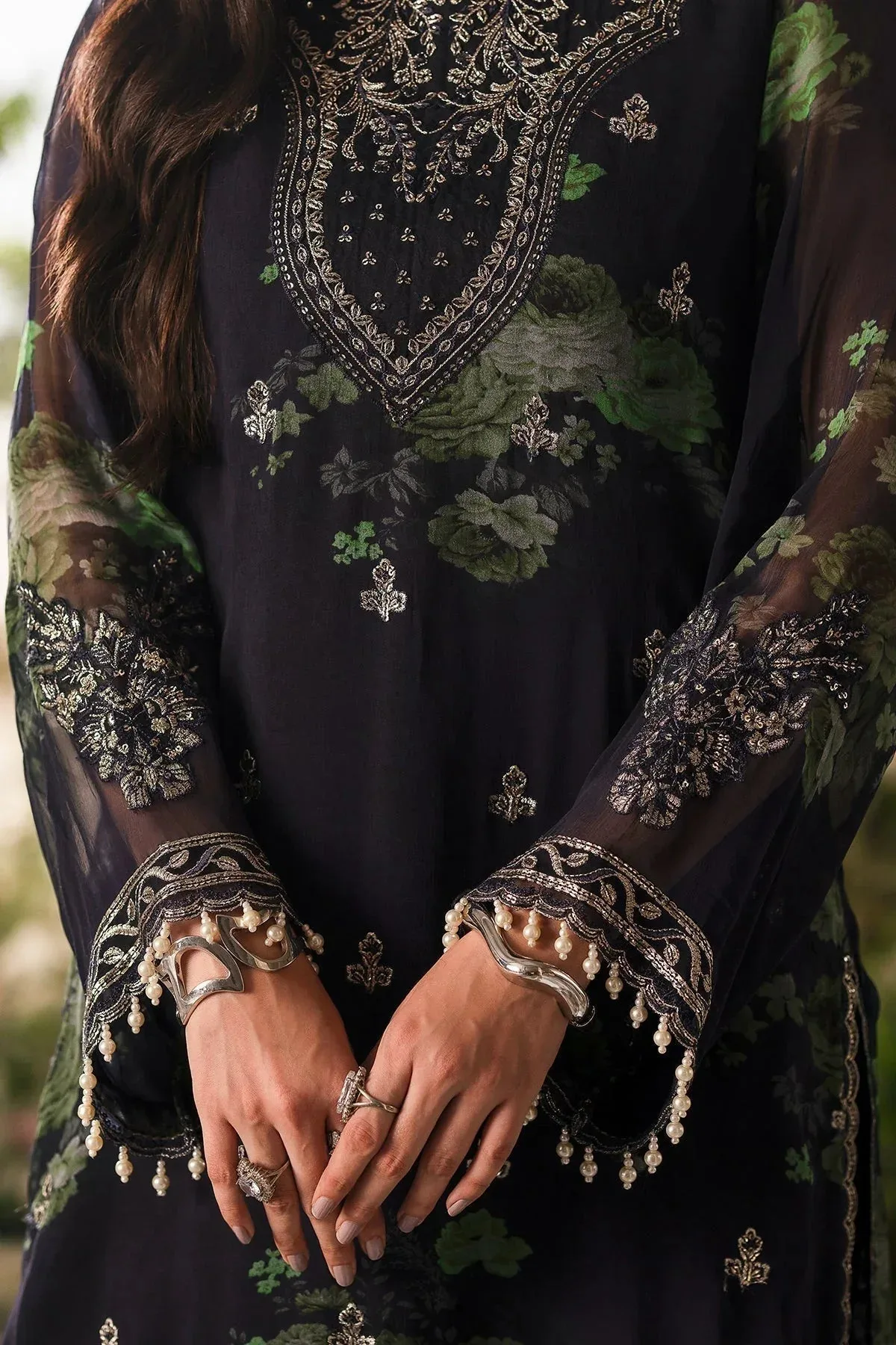 Charizma Vasal Formals 24 Black Raw Silk – view 3 – Poshaq