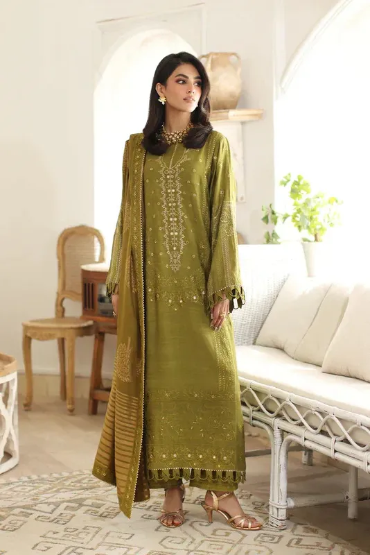 Charizma Meeras Formals 23 Green Jacquard – view 1 – Poshaq