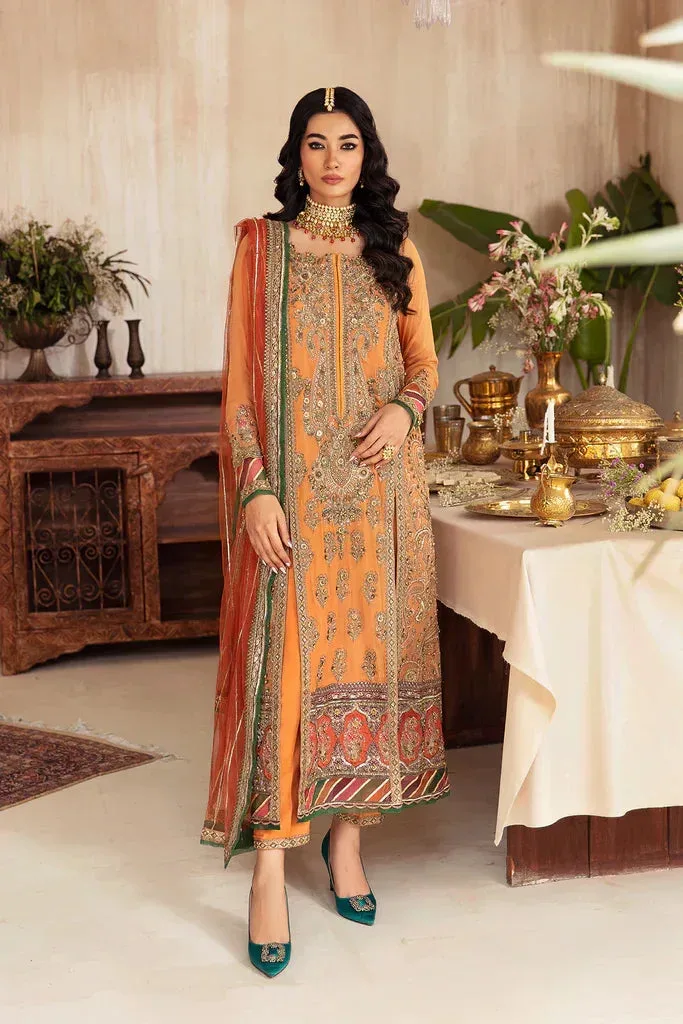 Charizma Dastaan e Jashaan Formal Collection Mustard Raw Silk – view 1 – Poshaq