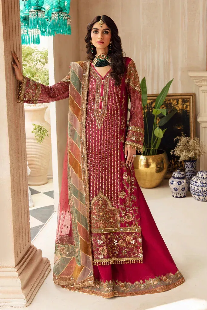Charizma Dastaan e Jashaan Formal Collection Red Raw Silk – view 1 – Poshaq