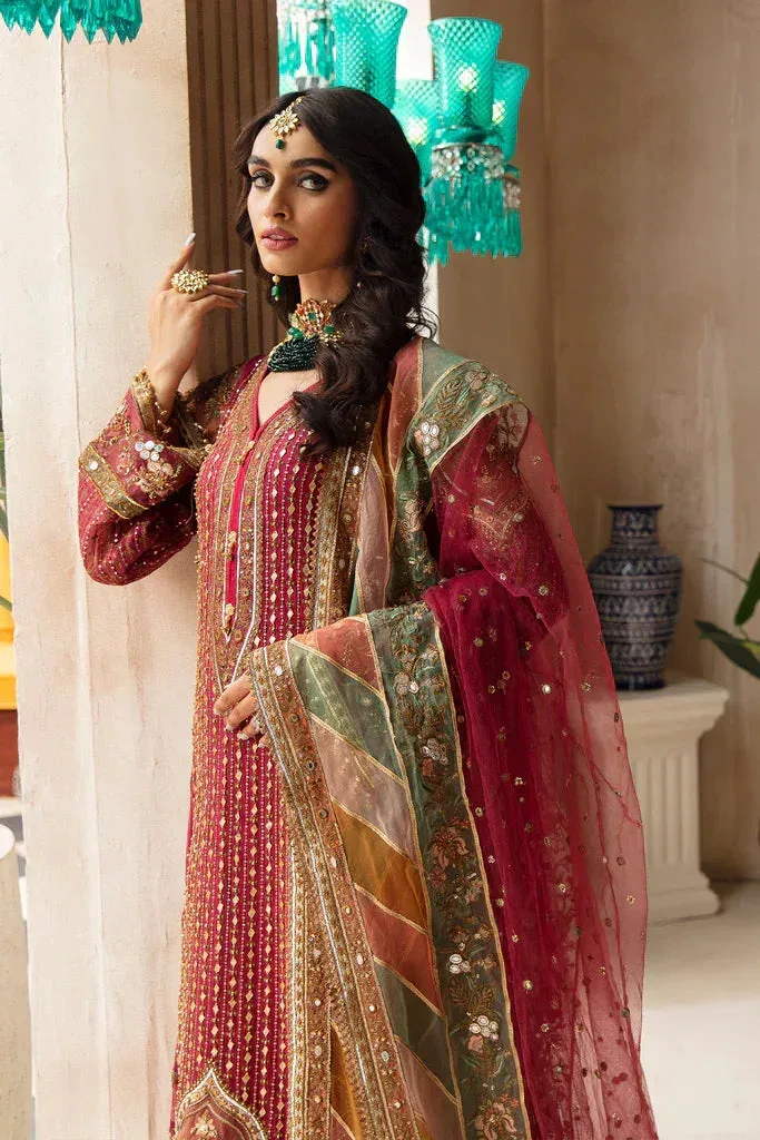 Charizma Dastaan e Jashaan Formal Collection Red Raw Silk – view 3 – Poshaq