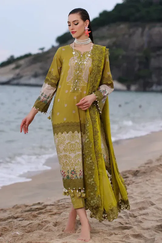Charizma Print Melody Green Lawn – view 1 – Poshaq
