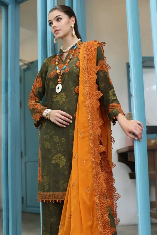 Charizma Print Melody Green Lawn – view 1 – Poshaq