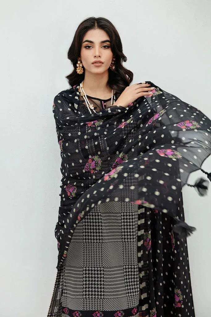 Charizma Rang e Bahar 24 Black Chiffon – view 2 – Poshaq