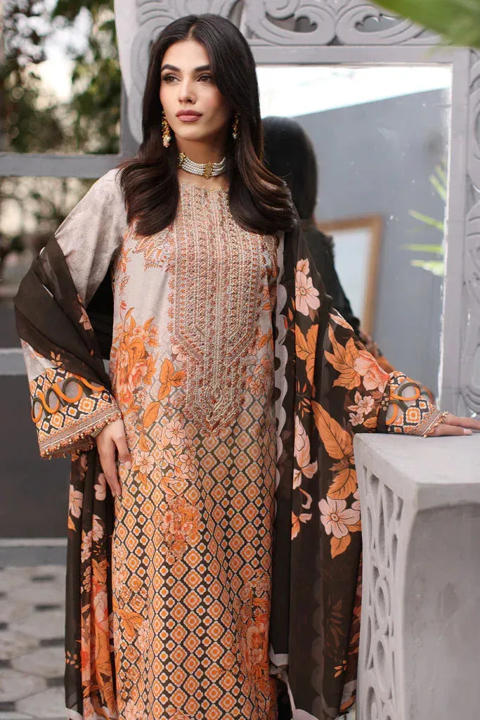 Charizma Rang e Bahar 24 Beige Chiffon – view 2 – Poshaq