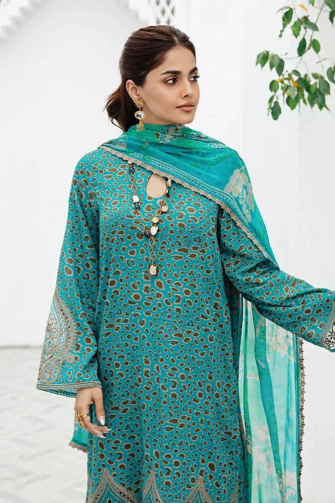 Charizma Rang e Bahar 24 Ferozi Chiffon – view 3 – Poshaq
