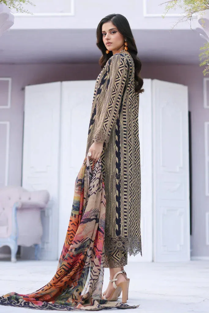 Charizma Rang e Bahar 24 Beige Chiffon – view 2 – Poshaq