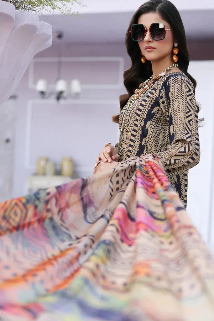 Charizma Rang e Bahar 24 Beige Chiffon – view 3 – Poshaq