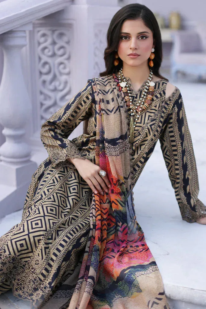 Charizma Rang e Bahar 24 Beige Chiffon – view 4 – Poshaq